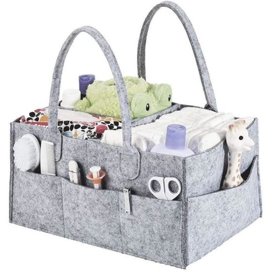 Coucheculotte Caddy Organisateur, couches pour bébés Caddy, Nursery Panier de rangement Bin et