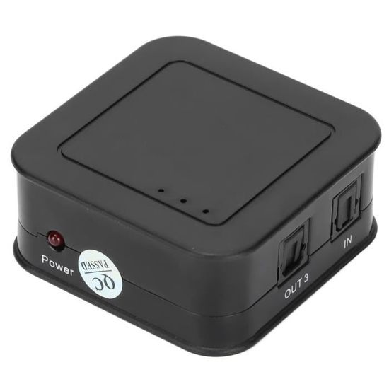 Diviseur Audio Optique LiNKFOR 1x3 - Fibre Optique Toslink - Support LPCM/DTS/Dolby - Pour TV/PS/Xbox