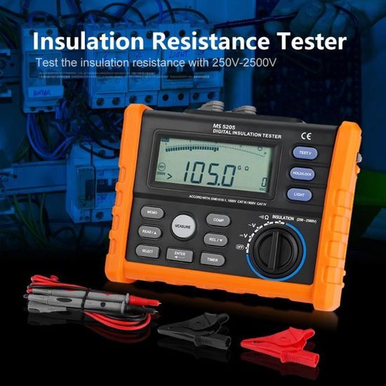 Testeur d'isolation Numérique de Résistance à la Terre UT501A 1000V