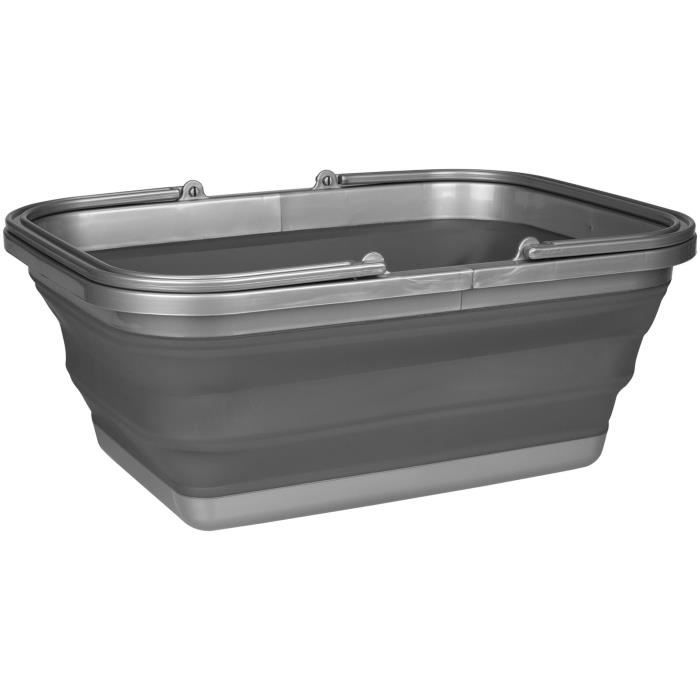Abbey Camp Baignoire pliable 16 L Gris 21WM-GRA-Uni