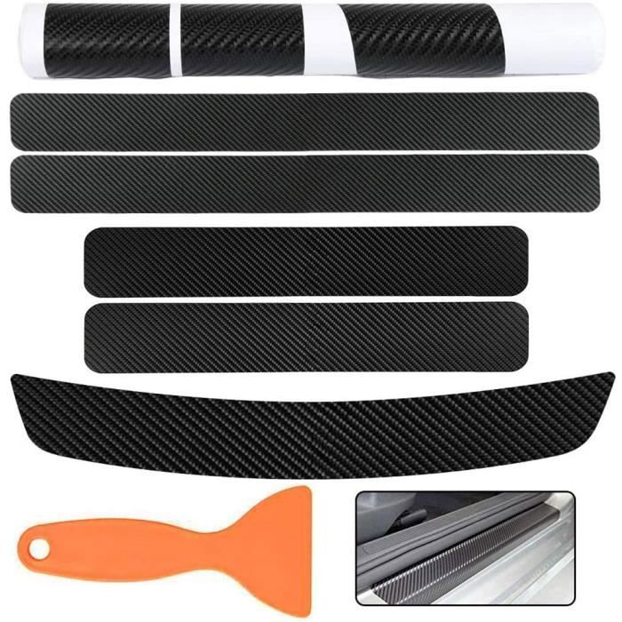 A1 Sportback 1 Pare-Chocs I 8X I 2012-2018 Carbonique Autocollant Peinture Luxshield Film de Protection pour Seuil de Chargement avec Racloir Professionnel 