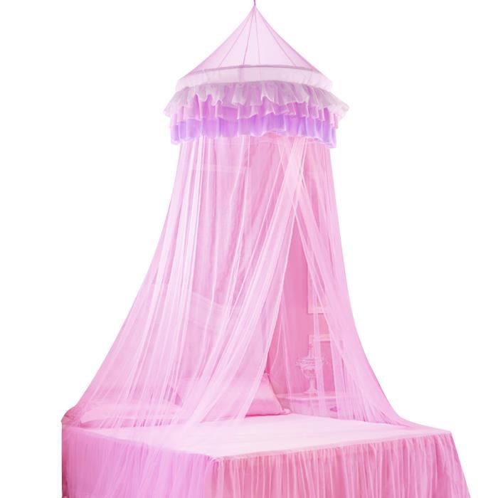 DREAMADE Ciel de Lit Fille Princesse,Moustiquaire pour Enfants Lavable avec Crochet pour Lit Bébé/Enfant,Berceau (Hauteur 210cm)