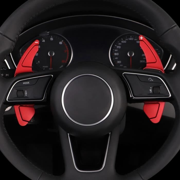 2pcs volant palette changement vitesse roue pagaie Audi A3 A4L A5 A6 A7 A8 en alliage d'aluminium-XIS