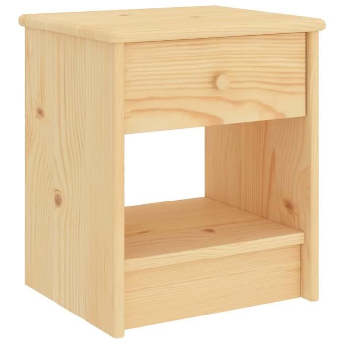 ❤Moderne Lot de 2 Table de Chevet Mode - Table de nuit Bois clair 35x30x40cm - Bois de pin massif ��90340