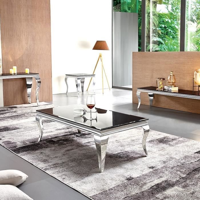 Table basse baroque EMA - Noir