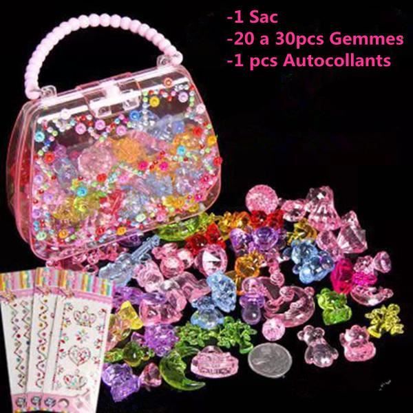 Ensemble Jouet Diamant pour Enfants, Gemmes de petite Taille Cadeau pour Anniversaire / Noël / Prix de Pâques
