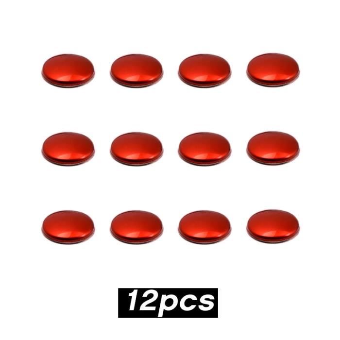 Housse De Siège,Couvercle de protection pour vis en acier inoxydable, 12 pièces, accessoires pour voiture Hyundai Tucson - Type red