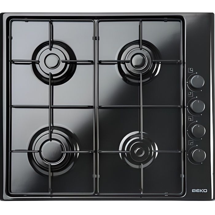 TABLE DE CUISSON 4 FOYERS GAZ BEKO HIZG64120SB