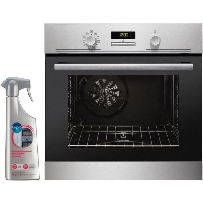 ELECTROLUX FOUR pyrolyse inox 57L multifonction chaleur brassé porte froide