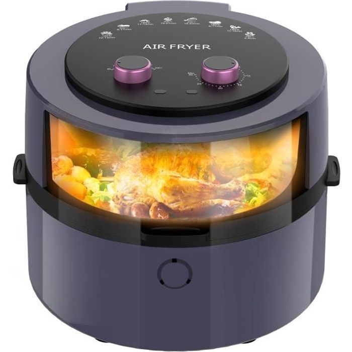 JOULLI Friteuse électrique à air Chaud sans huile 8L avec Ecran Tactile 1350W cuisine