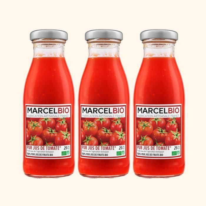 Marcel Bio - Pur Jus de Tomate Bio 25cl - Pack de 3