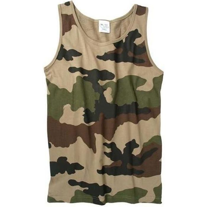 DEBARDEUR MARCEL 100 % COTON CAMOUFLAGE CENTRE EUROPE CCE