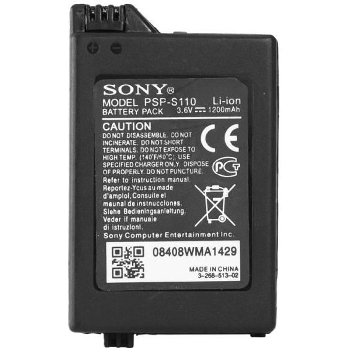 Batterie de remplacement rechargeable 1200mAh pour Sony Game PSP Slim 2000 2001 2006