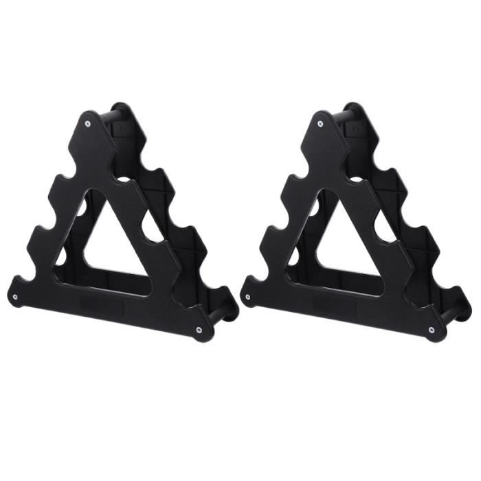 2pcs support d'haltère d'affichage Triangle poids à main tenant le BARRE - HALTERE - POIDS