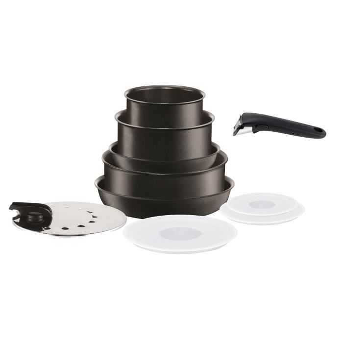 Tefal L6549603 Set de poêles et casseroles - Ingenio 5 Performance Noir 10 Pièces - Tous Feux Dont Induction