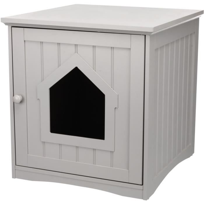 TRIXIE Cabine de toilette - 49 × 51 × 51 cm - Gris - Pour chat
