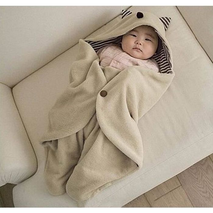 0-12mois nouveau-né bébé Nourrissons Swaddle Wrap Couverture Porte Sac De