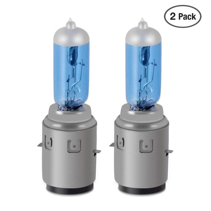 2x S2 /Ba20d Ampoules halogènes - WINPOWER - Ampoules de phare super blanches 12V 35W 6000K Moto lampes pour YAMAHA SUZUKI