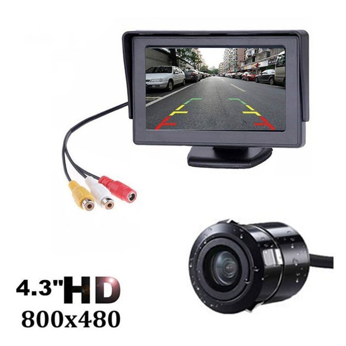 Kit de systeme de camera de recul sans fil pour voiture camion van pick up RV moniteur 4.3 pouces systeme de sauvegarde de vue ar