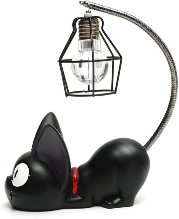 Comparer les prix de Créative Résine Kiki Chat Animal Night Light Ornements Décoration Cadeau Petite Chat Pépinière Lampe Respiration LED Lampe De