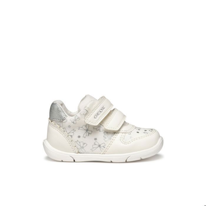 Geox Geox Zapito A - Baskets bébé fille blanches semelle respirante antidérapante tige synthétique