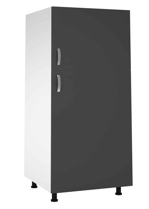Meuble colonne de cuisine avec 2 portes coloris gris - Hauteur 200 x Longueur 60 x profondeur 58 cm Meuble colonne de cuisine avec 2 portes coloris gris - Hauteur 200 x Longueur 60 x profondeur 58 cm