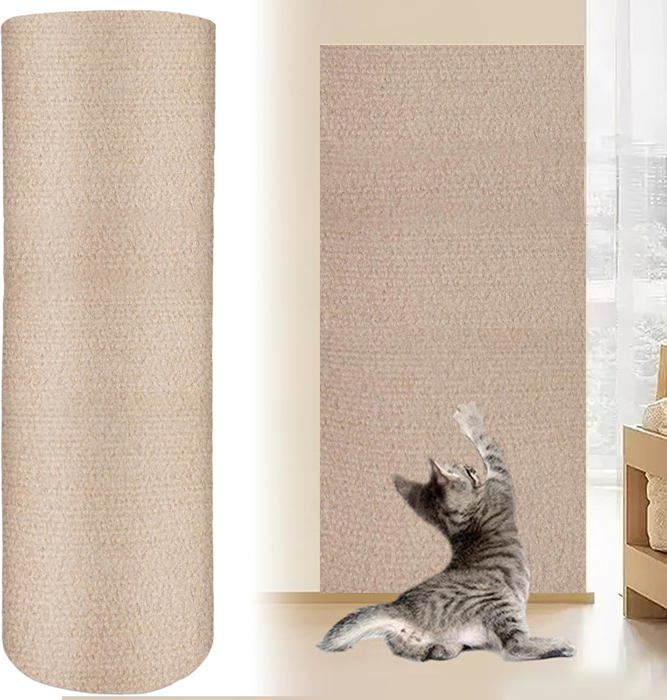 Meilleurs prix pour Tapis griffoir autocollant pour chat - 200 x 40 cm - Mur à gratter pour chat - Tapis à gratter pour chat - Kaki