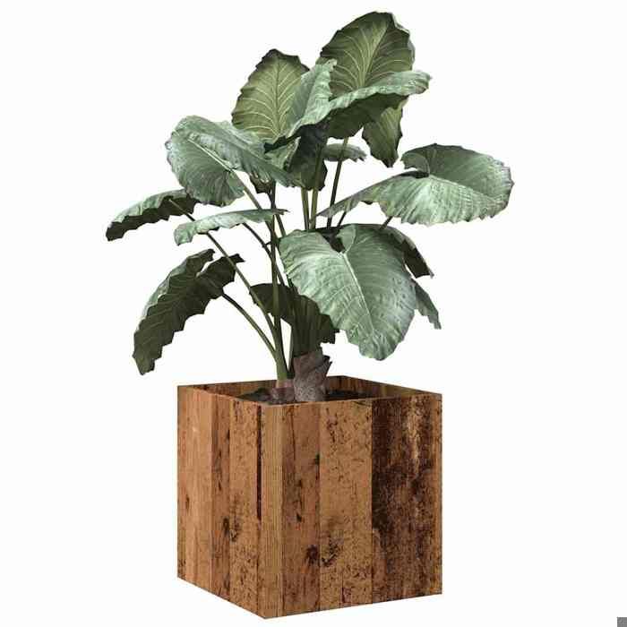 vidaXL Jardinière Vieux Bois 40x40 cm