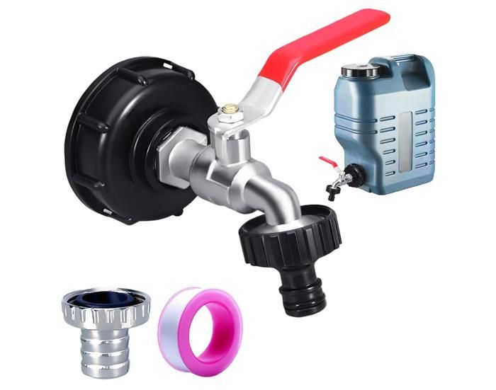 Robinet Raccord Avec Adaptateur S60x6 Pour Cuve 1000 L Récupérateur D'eau Jardin