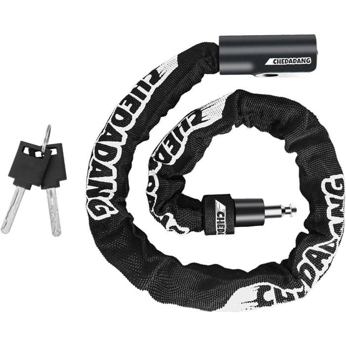 Antivol Scooter électrique Avec Chaîne 56 Cm Et Manchon Nylon - Cadenas à Clé Type Menottes - Anti-rayure, Anti-vol Pour Vélo, Moto électrique