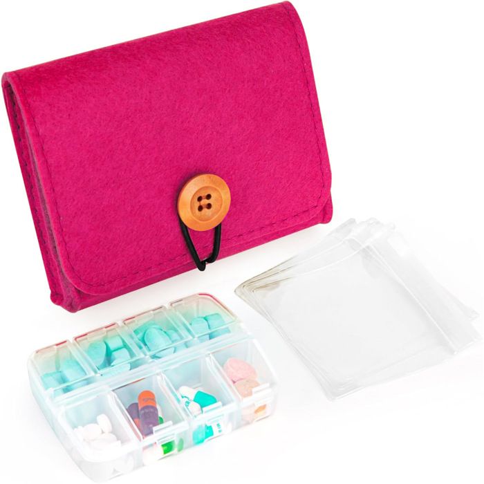 Sac De Voyage Pour Médicaments - Pochette étanche Avec Dragonne, 22x18 Cm, Idéal Pour Rangement Pilules Et Premiers Secours