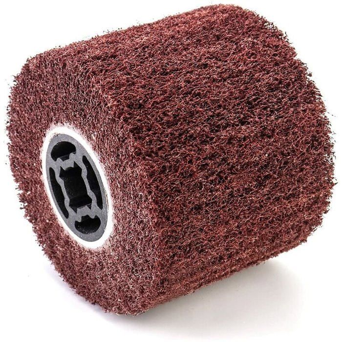 Brosse Abrasive Brosse en Fibre Synthétique pour Rénovateur Extérieur 120x100x19mm Grain120-Roue de tréfilage et roue de polissage