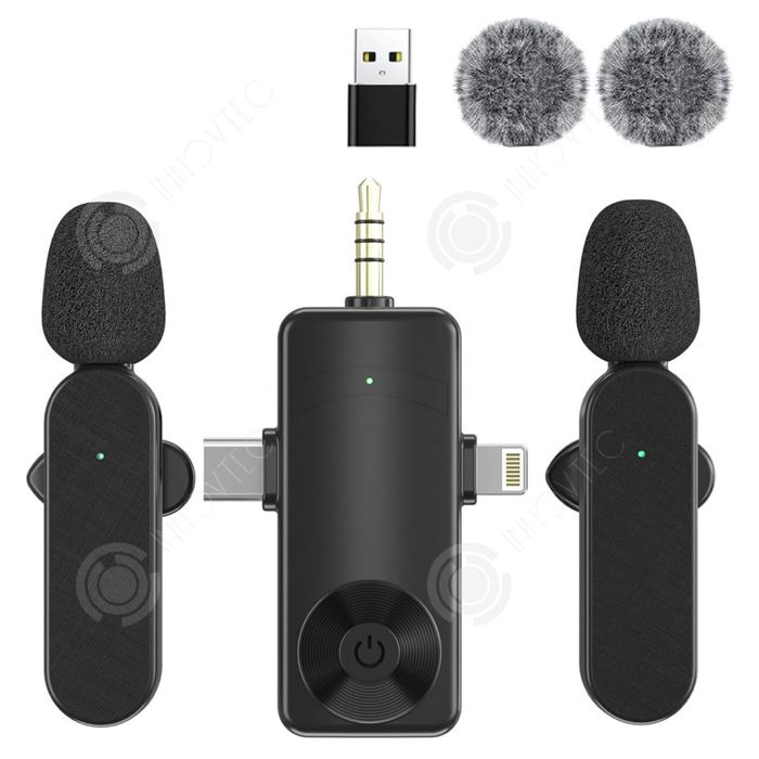 INN Micro cravate sans fil 2PCS professionnel bluetooth 5.0 4 en 1 port — free download