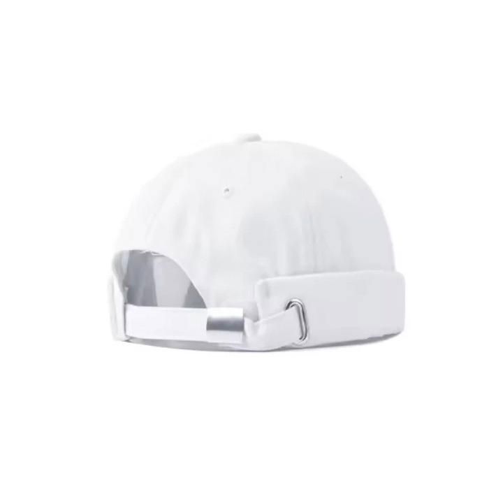 Bonnet docker - Kufi - Sans visière - Taille réglable - Blanc cassé