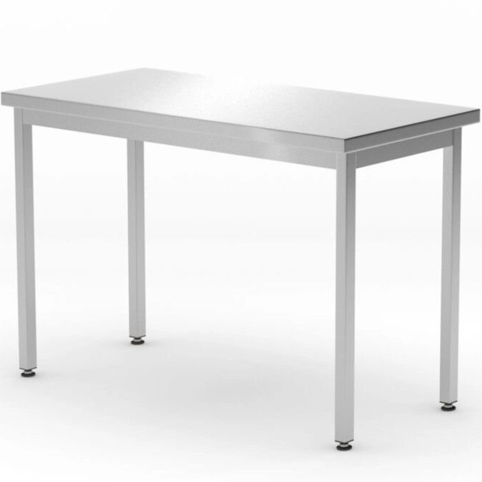 Plan de travail central en acier Budget Line pour cuisine 800 x 600 x 850 mm - Hendi 817063