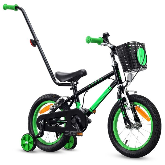 Vélo Enfant Roues 14'' COSTWAY, Stabilisateurs Amovibles, pour 3-5 Ans, Freins à Main, Panier Amovible, Pneus Antidérapants, Blanc Vélo Enfant Roues 14'' COSTWAY, Stabilisateurs Amovibles, pour 3-5 Ans, Freins à Main, Panier Amovible, Pneus Antidérapants, Blanc