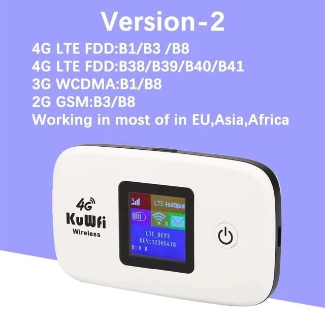 Version 2 100Mbps 3G4G Wifi Router SIM card Mobile Wifi Hotspot