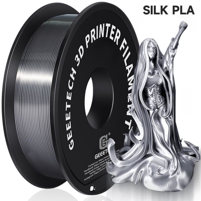 PLA en argent en soie - fil de Filament en soie PLA 3d, bobine de fil 1kg  1.75mm, matériel'impression 3D, rec - Cdiscount Informatique