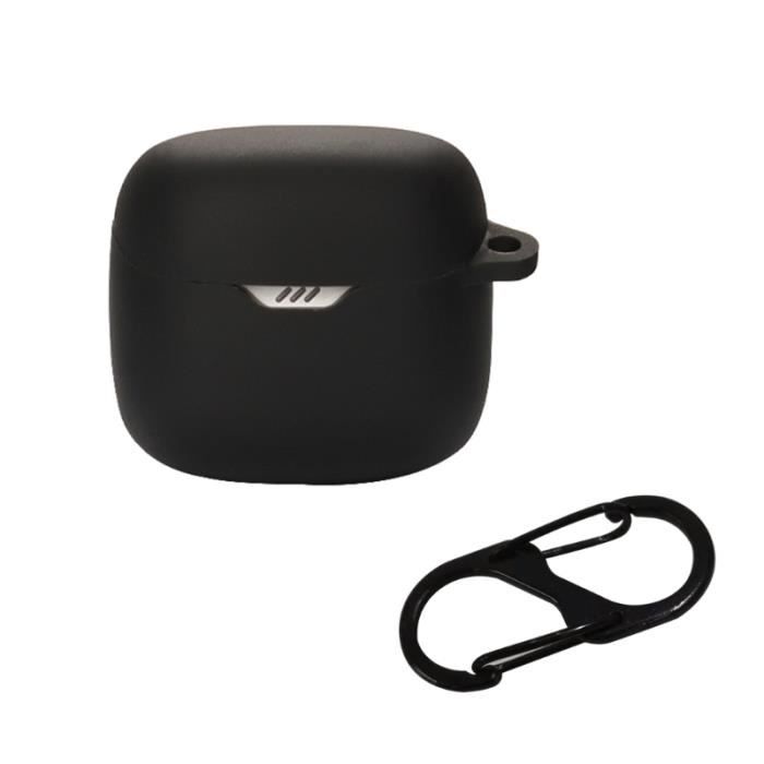 Housse De Protection Pour JBL Tune Flex 2 - Coque En Silicone TPU, Anti-dérapante, Avec Porte-clés - Blanc-Noir