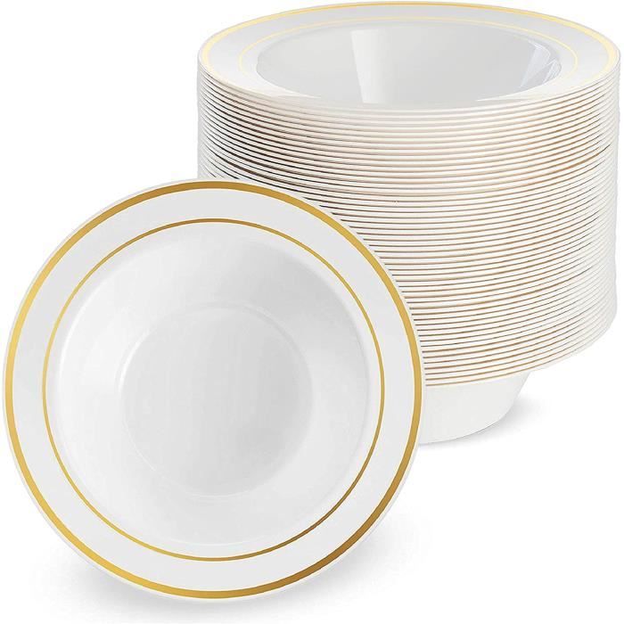 Lot De 3 Bols Décoratifs En Plastique Gris Et Blanc Pour Décoration Intérieure Ou Emballage Cadeau