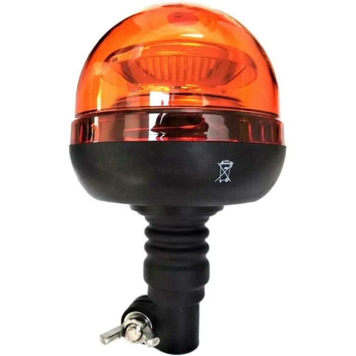 Gyrophares LED Orange 12V/24V - Lot De 2, 4 Modes Clignotants, Certifiés ECE R65 Pour Poids Lourds
