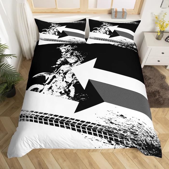BARDYS Parure De Lit 3D Surfer – Housse De Couette + Taie(s) Imprimé Sport, Microfibre Douce, Pour Garçons Filles – 135x200cm Single