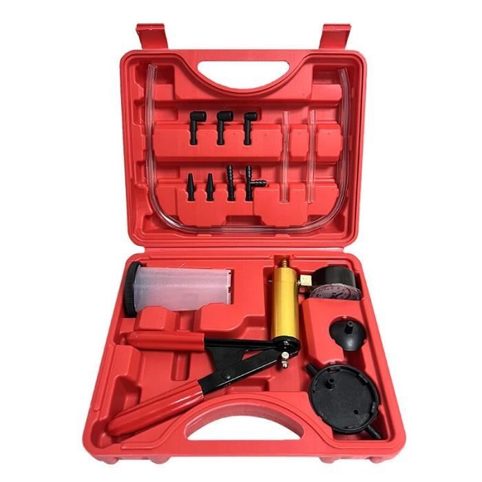Kit Pompe Dépression/Pression DAYUAN - Purge Freins Et Testeur Vide Avec 13 Adaptateurs - Pour Voiture Et Moto