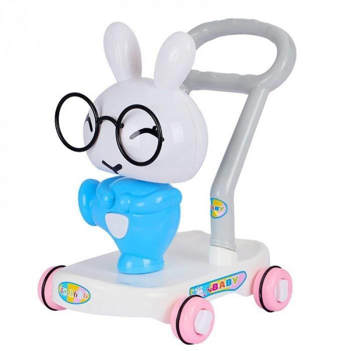Version Bleu Dessin Anime Bebe Poussette Avec Flash De Musique Adapte Pour Plus 10 Mois Lapin Canard Marcheur 85 Cdiscount Puericulture Eveil Bebe