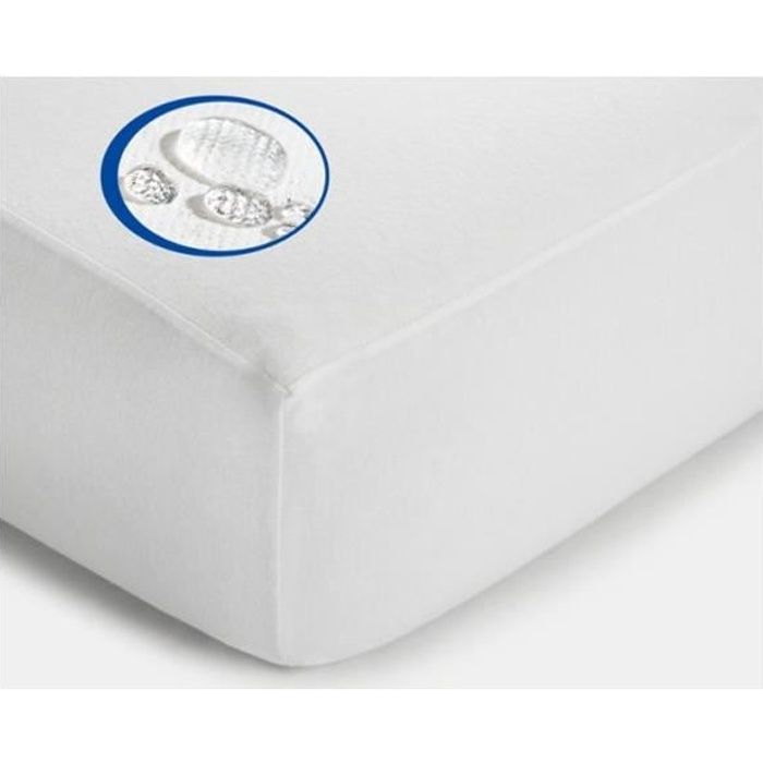Alèse Imperméable En Molleton - Housse De Matelas 160x200cm - Lavable Machine - Pour Enfants Ou Incontinence