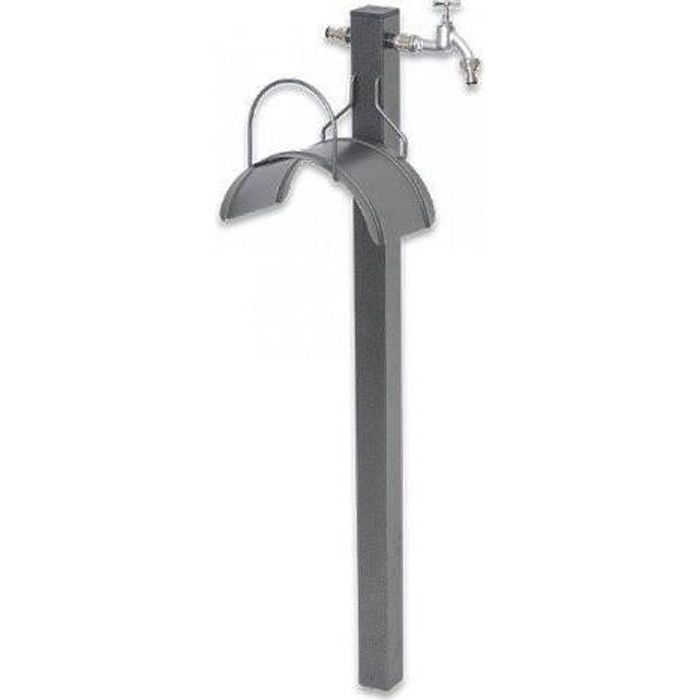 robinet de jardin avec support acier fixe pour tuyau d arrosage cdiscount jardin