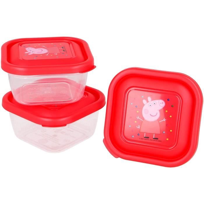 Lot De 4 Lunch Box Enfants Greentainer - 2 Compartiments - Sans BPA - Rose Avec Fourchettes Animaux