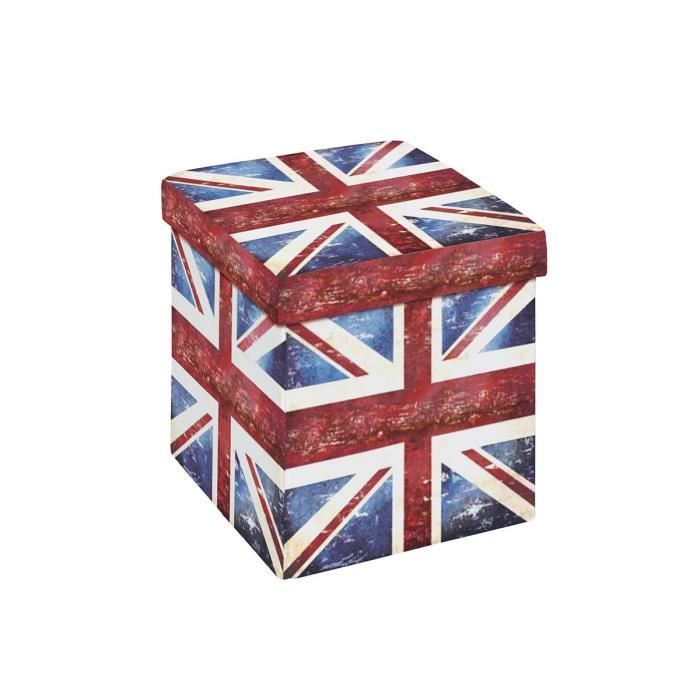 Warren Pouf Coffre Pliant Union Jack Cdiscount Maison