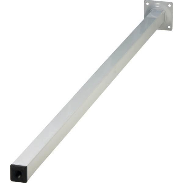 4 Pieds de table Réglables Noir mat - H.710-1100mm - Acier