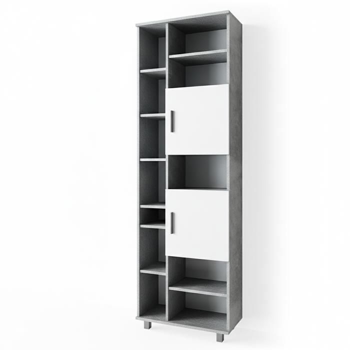 Meuble salle de bain Ilias 60x190cm Béton Vicco 30832